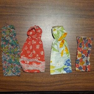 Vintage Floral Doll Dresses Set